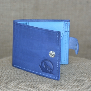 Pánská kožená peněženka kombinovaná se zapínaním skladem